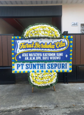 Papan Bunga Duka di Jiko Cobo